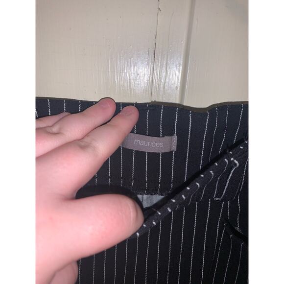 Maurices Black and White Striped Wide Leg Pants - Picture 3 of 10